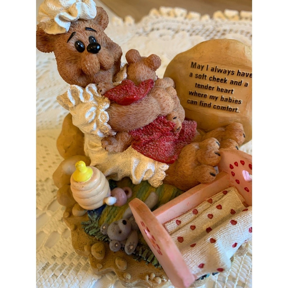Vintage Blessing Buddies Leona Lottalove Baby Hannah 1998 1st Ed Bear Figurine